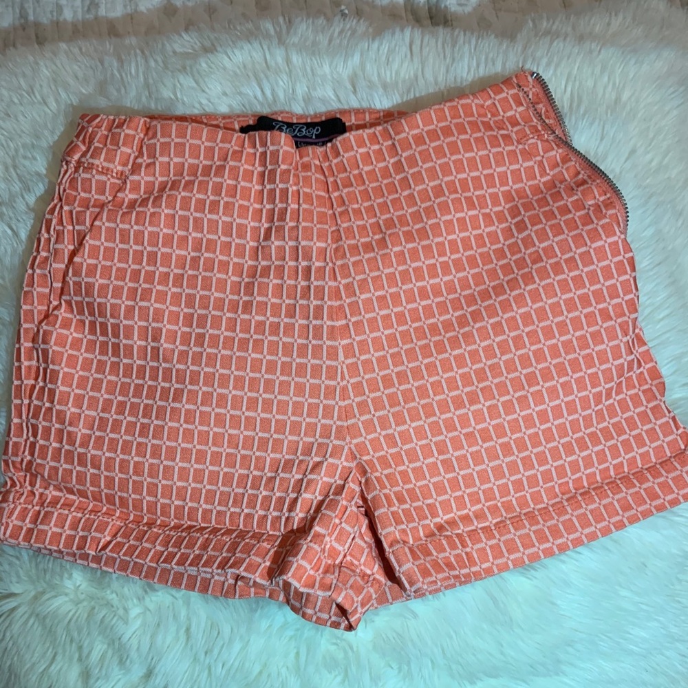 BeBob orange stretchy shorts with pockets